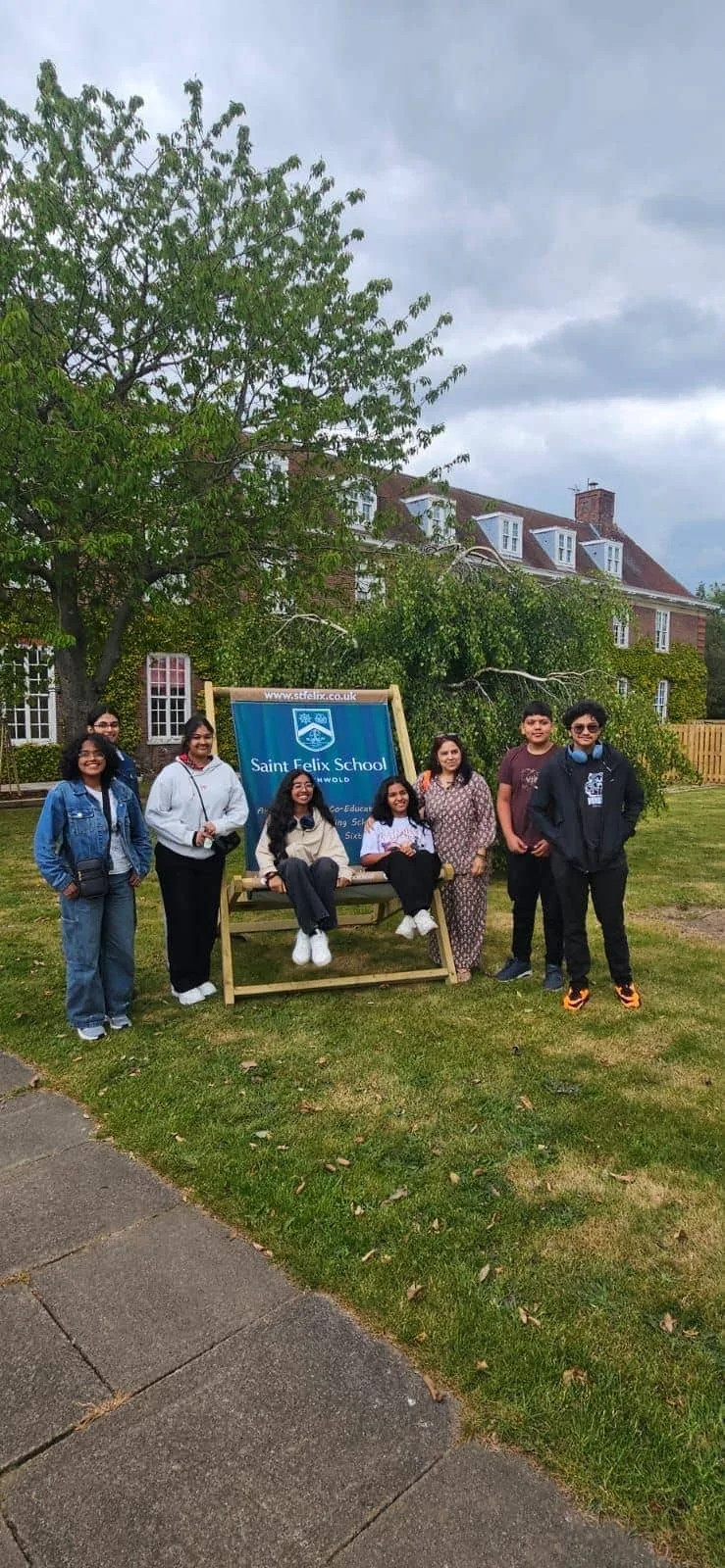 GoldenBee students and faculty at Saint Felix School during the UK immersion programme